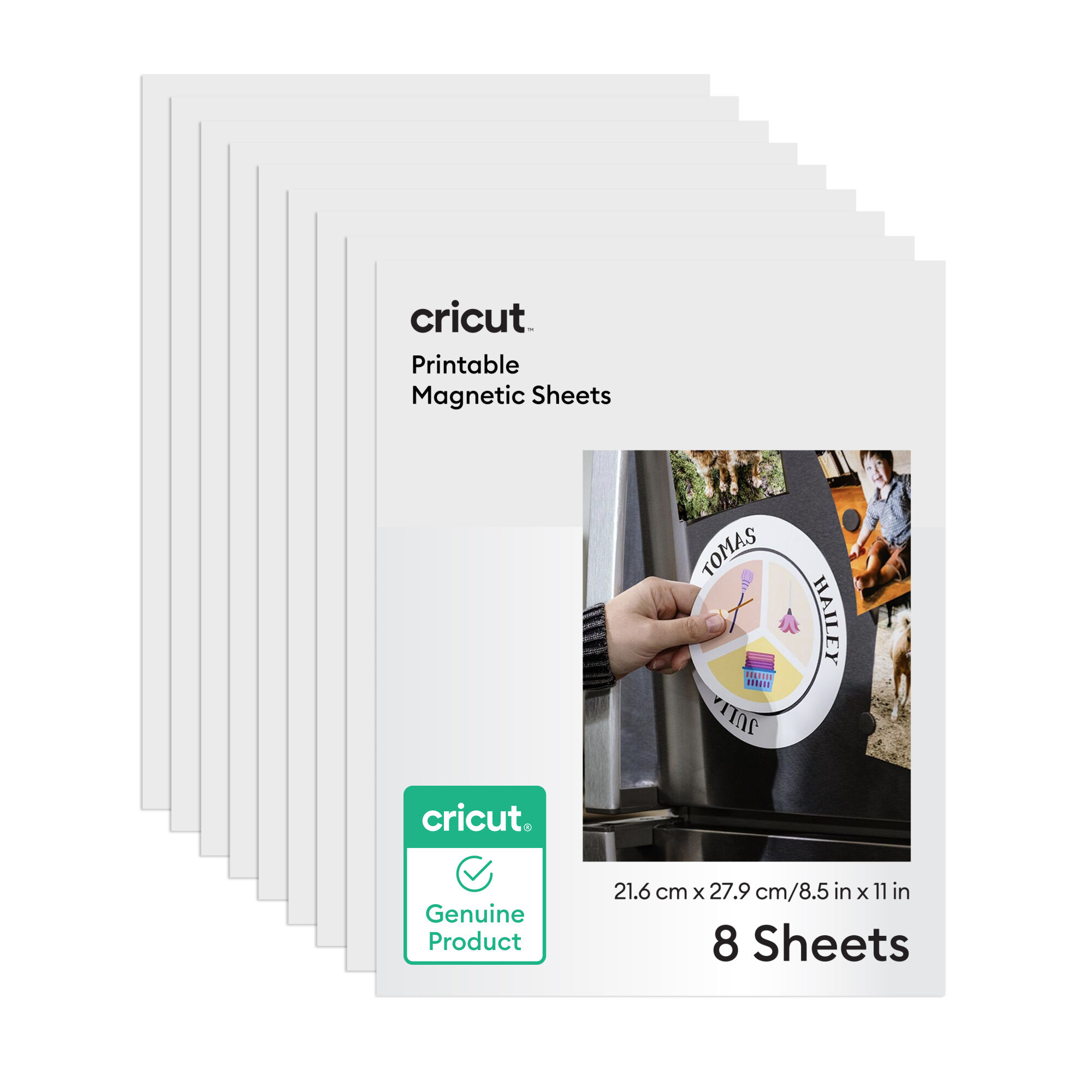 Cricut Printable Magnet Sheets - 8.5 in x 11 in (8 ct) - White
